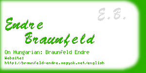 endre braunfeld business card